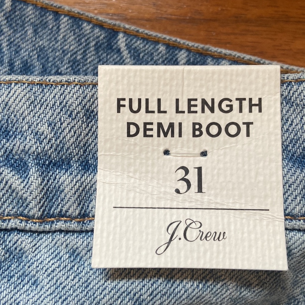 NWT J. Crew Full-length Demi-Boot Jeans 31 - Picture 8 of 13